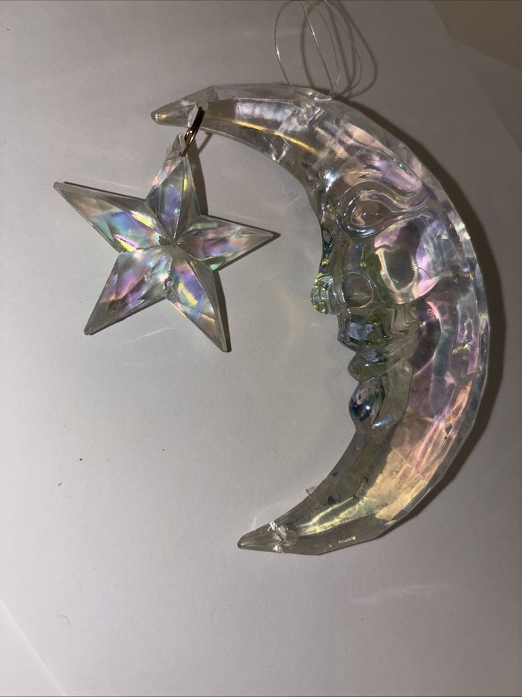 Wind Chime Decor Moon Stars Plastic