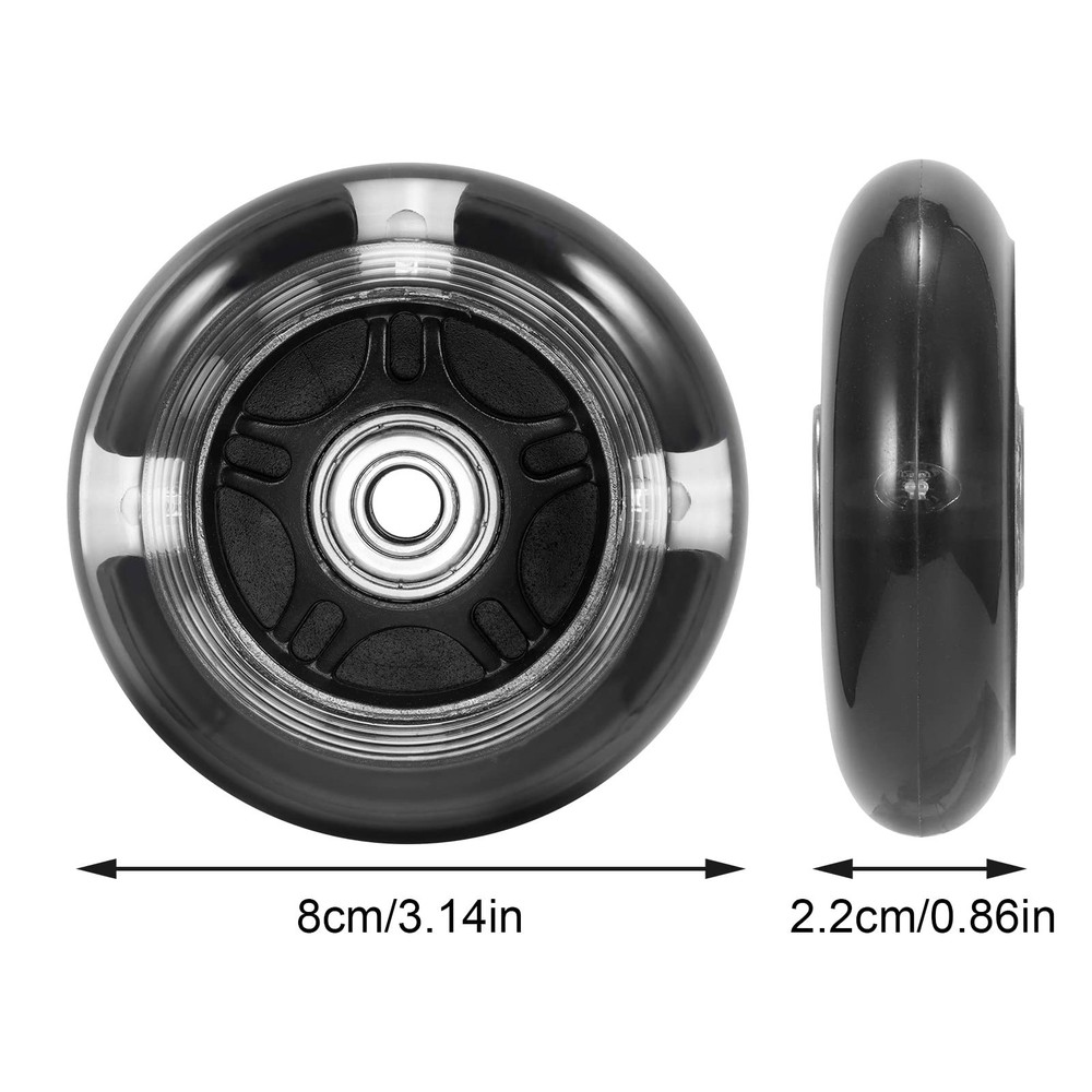 Scooter Replacement Wheels, LED Flash Wheel 80MM, Mini Maxi Micro Scooter Ska...