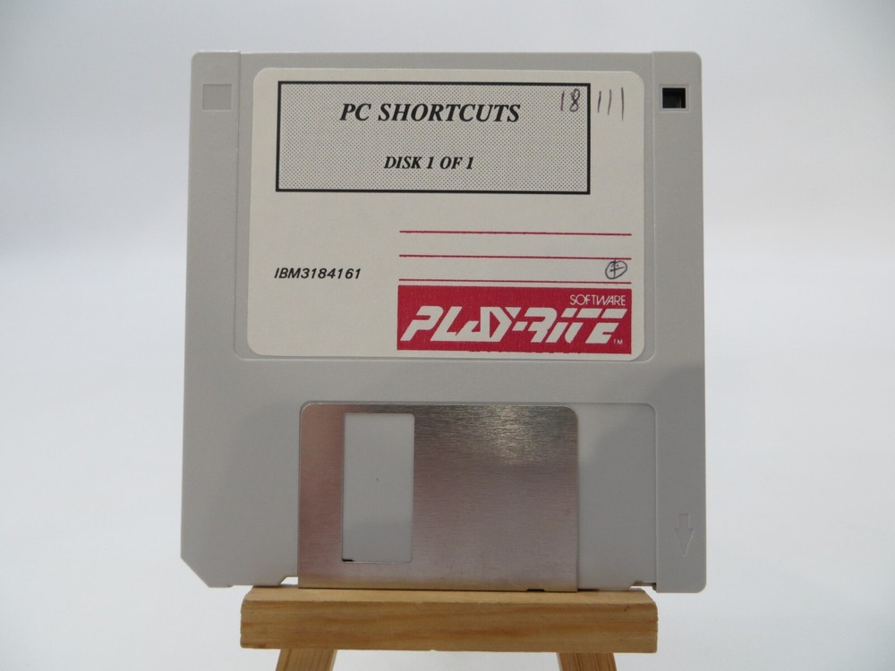 3.5" Floppy Disk PC SHORTCUTS PlayRite Software vintage computer program