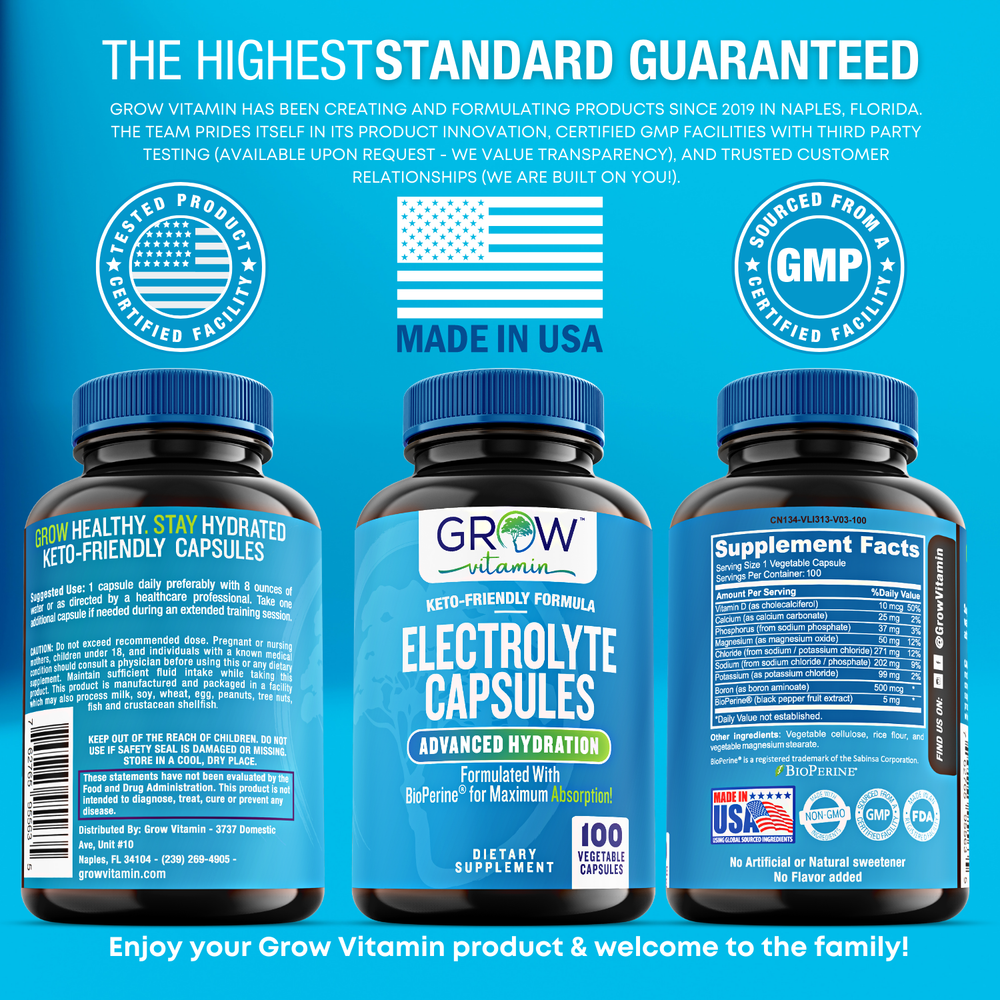 Electrolyte Salt Tablets - 100 Pills - Electrolytes Replacement Supplement for R