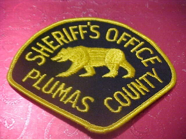 PLUMAS COUNTY CALIFORNIA POLICE PATCH SHOULDER SIZE UNUSED
