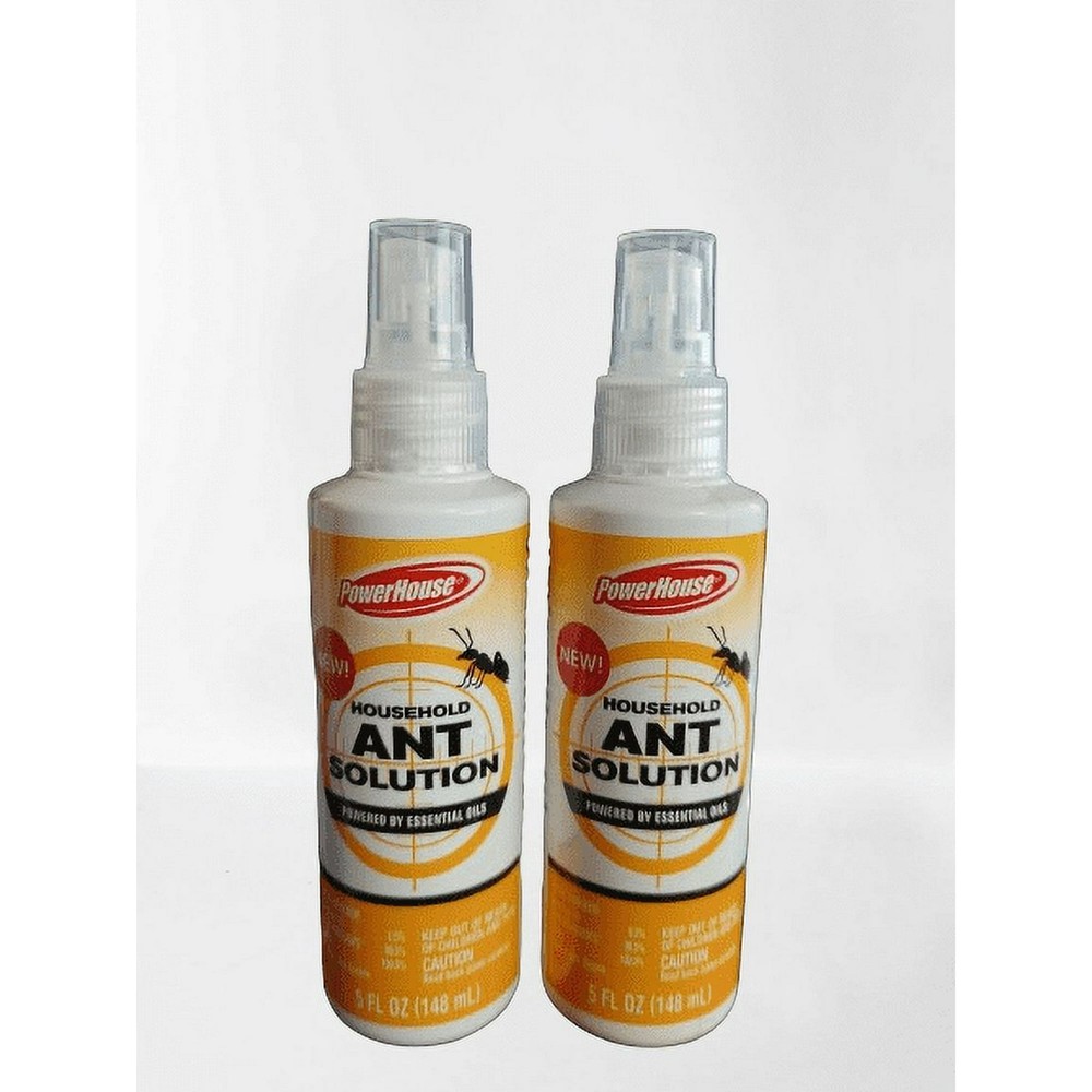 (2 PACK) PowerHouse Household Ant Solution Spray Powered by Eseential Oils, 4oz