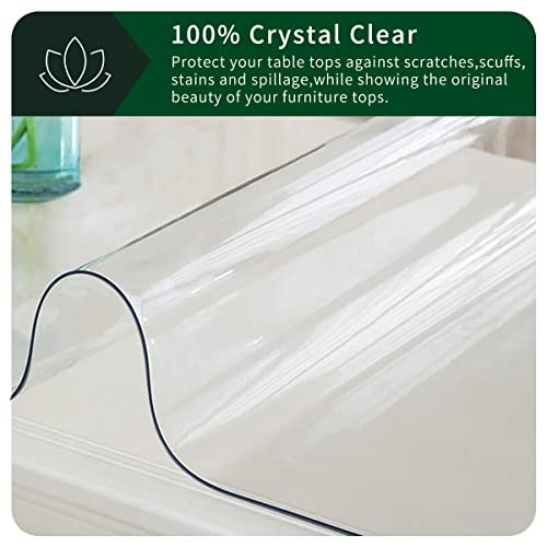 48x72" Wipeable Vinyl Cloths Pad for Rectangle 48" x 72" Clear1.5 Rectangle