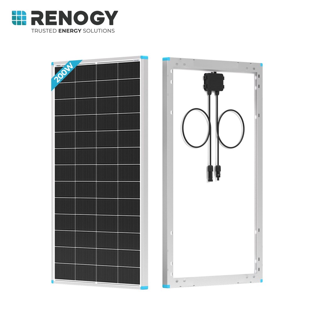 Renogy 16BB N-Type 200W Watt 24V 25% Cell Efficiency Solar Panel Home & Travel