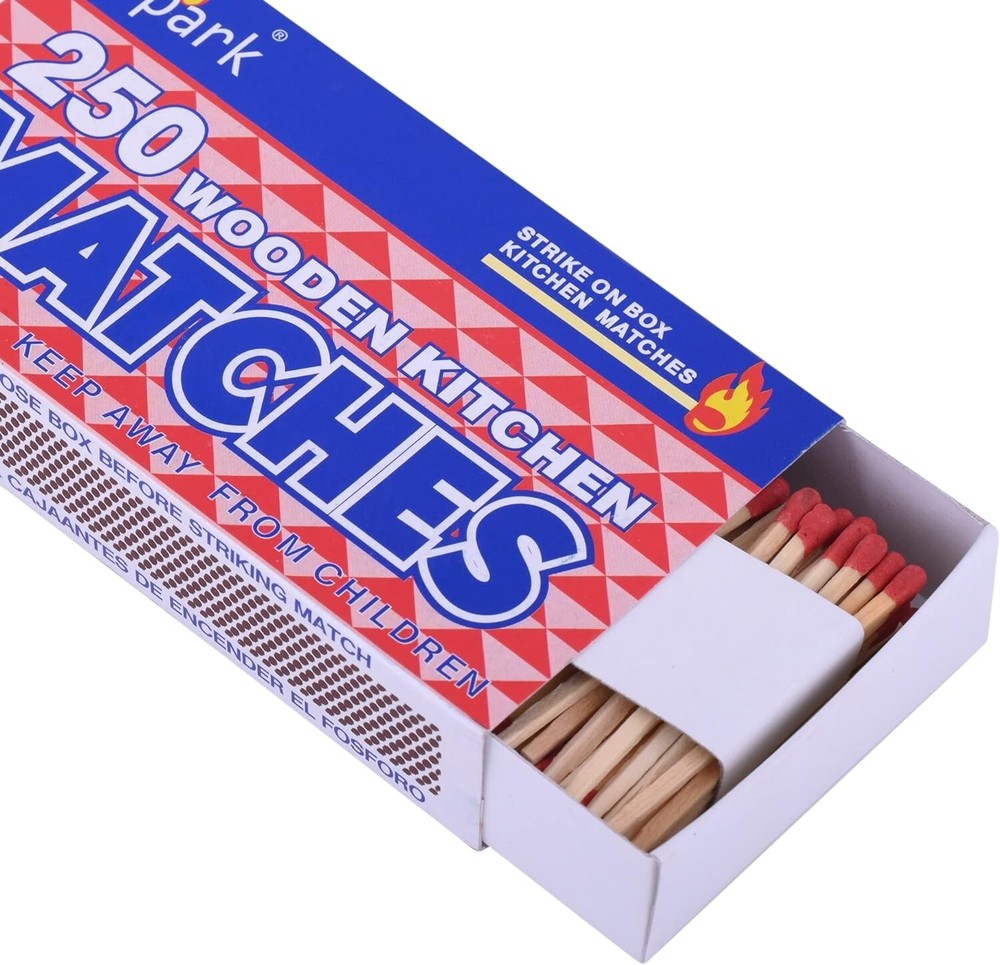 2 Pack Large Matches 500 Count Strike On Box Bulk Kitchen/Camping/Fire/Candle