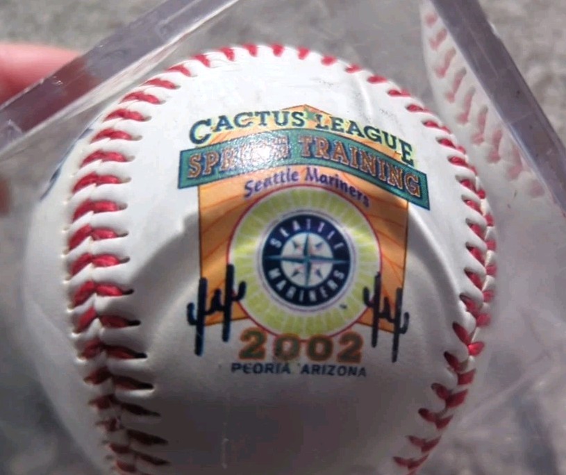 Seattle Mariners 2002 Spring Training Signed Baseball Peoria AZ Autograph No COA