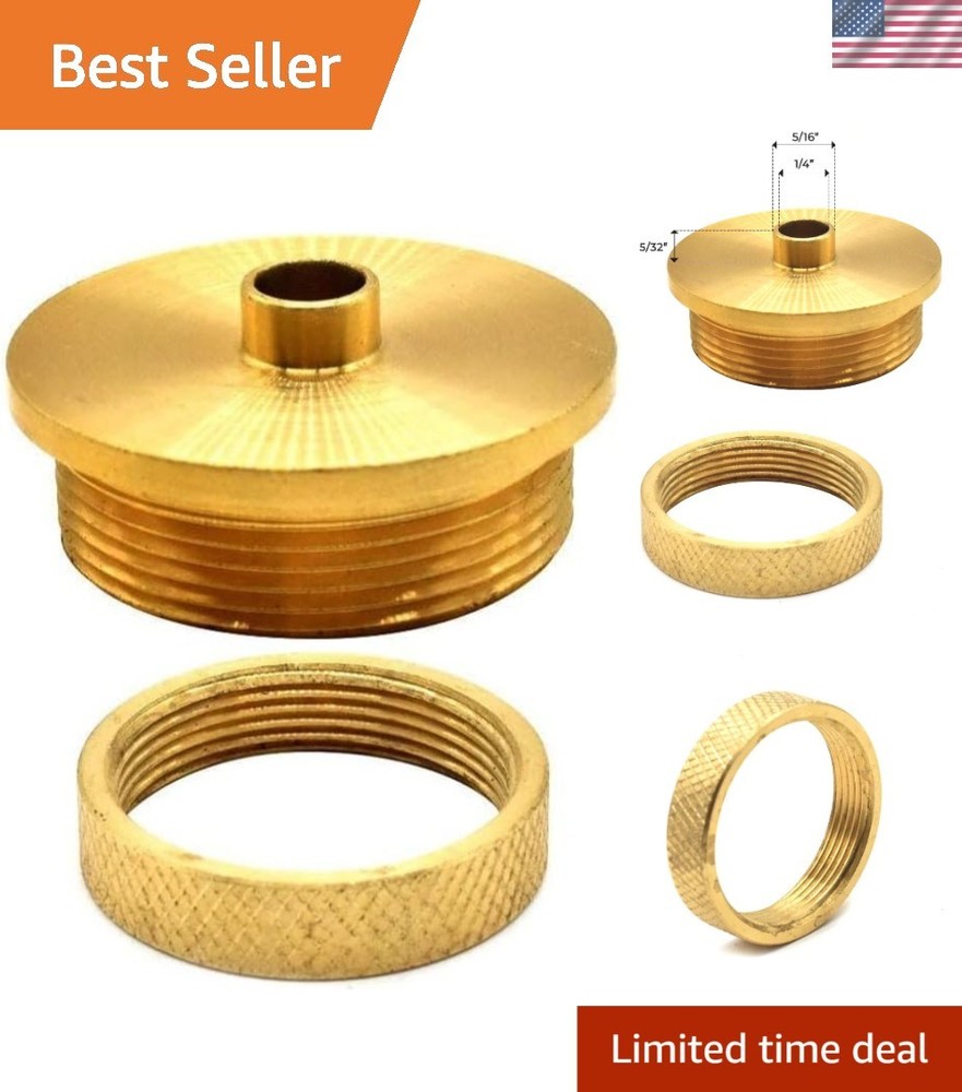 Brass Router Template Guide 5/16 Inch with Secure Lock Nut for Fine Woodworking