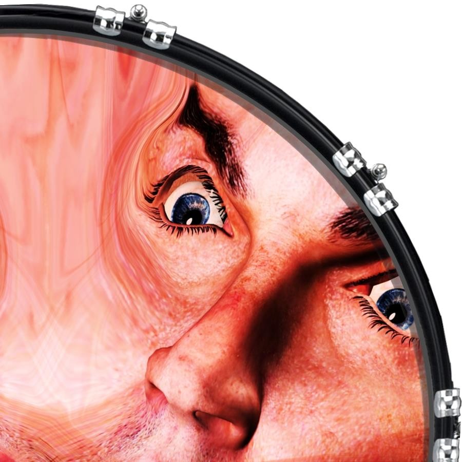 Custom 22" Kick Bass Drum Head Graphical Image Front Skin Faces 2