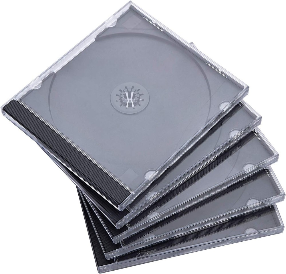 Protective CD Jewel Cases, 10.4mm, 50 Pack