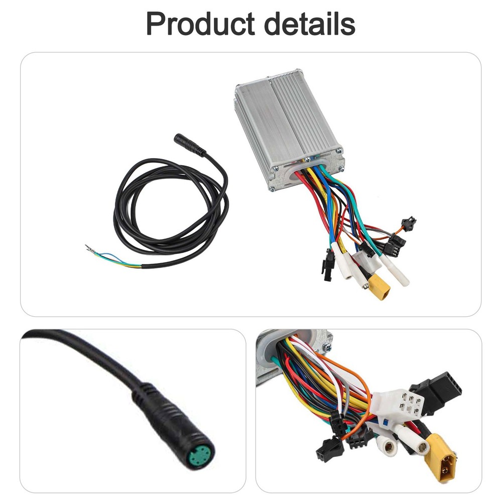 21A 48V Brushless Controller with Aluminium Alloy Shell and Adapter Cable