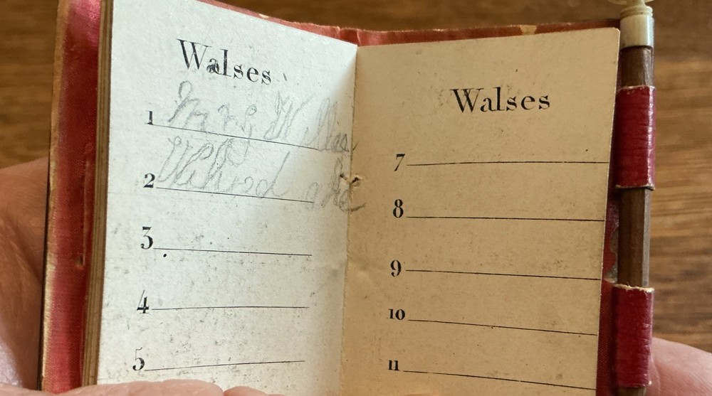 Miniature Victorian /Edwardian Dance Card Booklet`