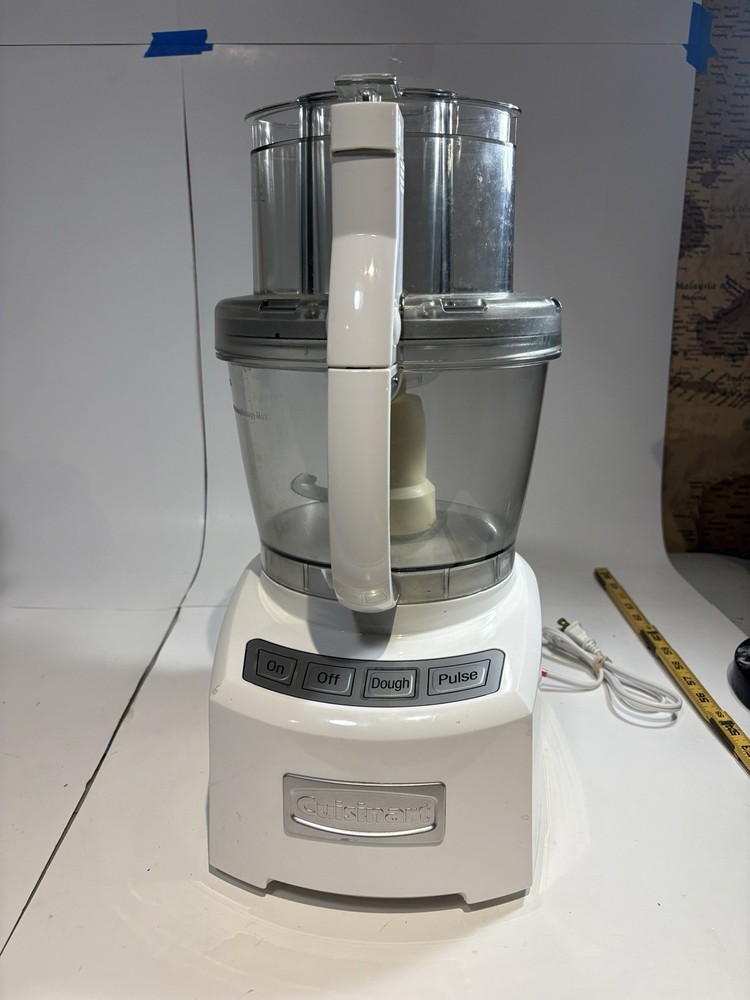 Cuisinart Food Processor Model FP-14 White Tested & Working As Pictured