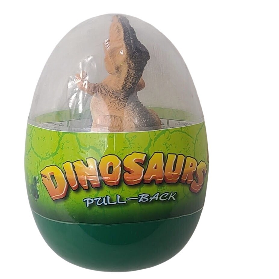 Dinosaur Pull-Back Toy Egg Capsule T-Rex Figure New in Plastic Egg
