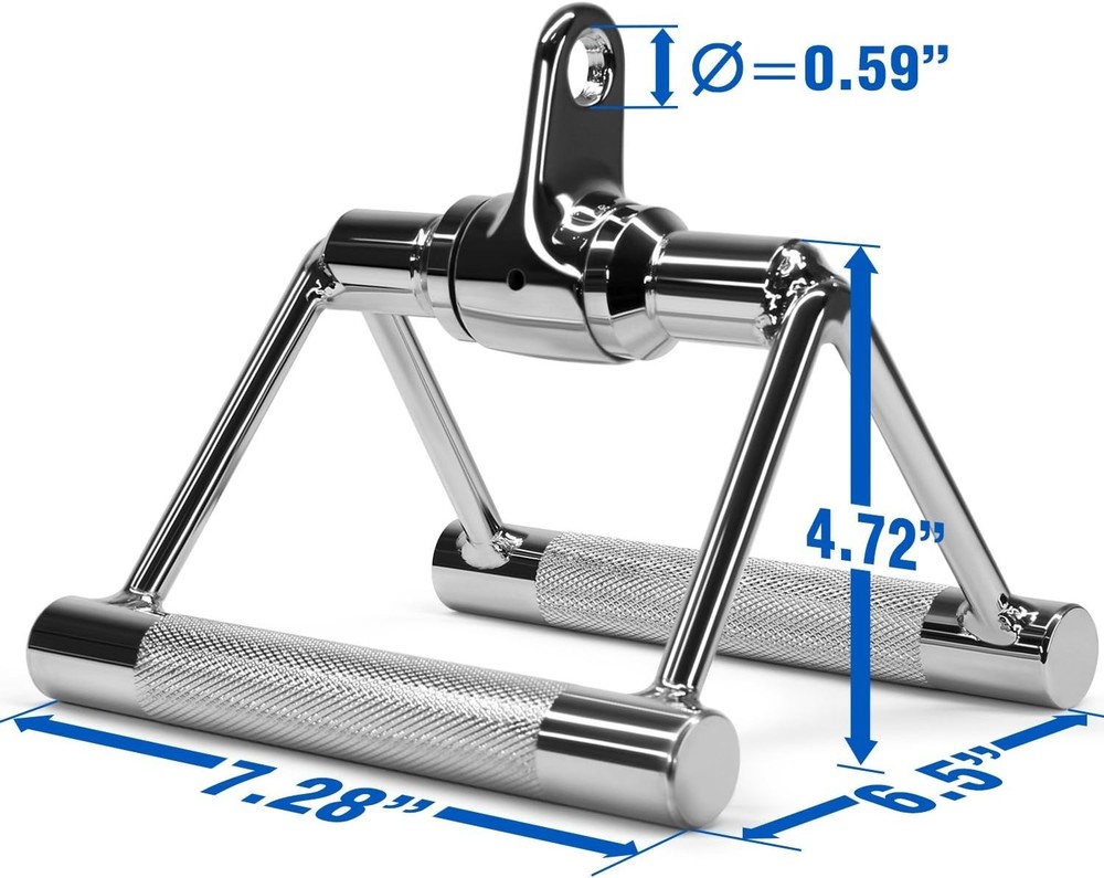 Heavy-Duty Double D Row Handle Cable Attachment for Ultimate Strength Training