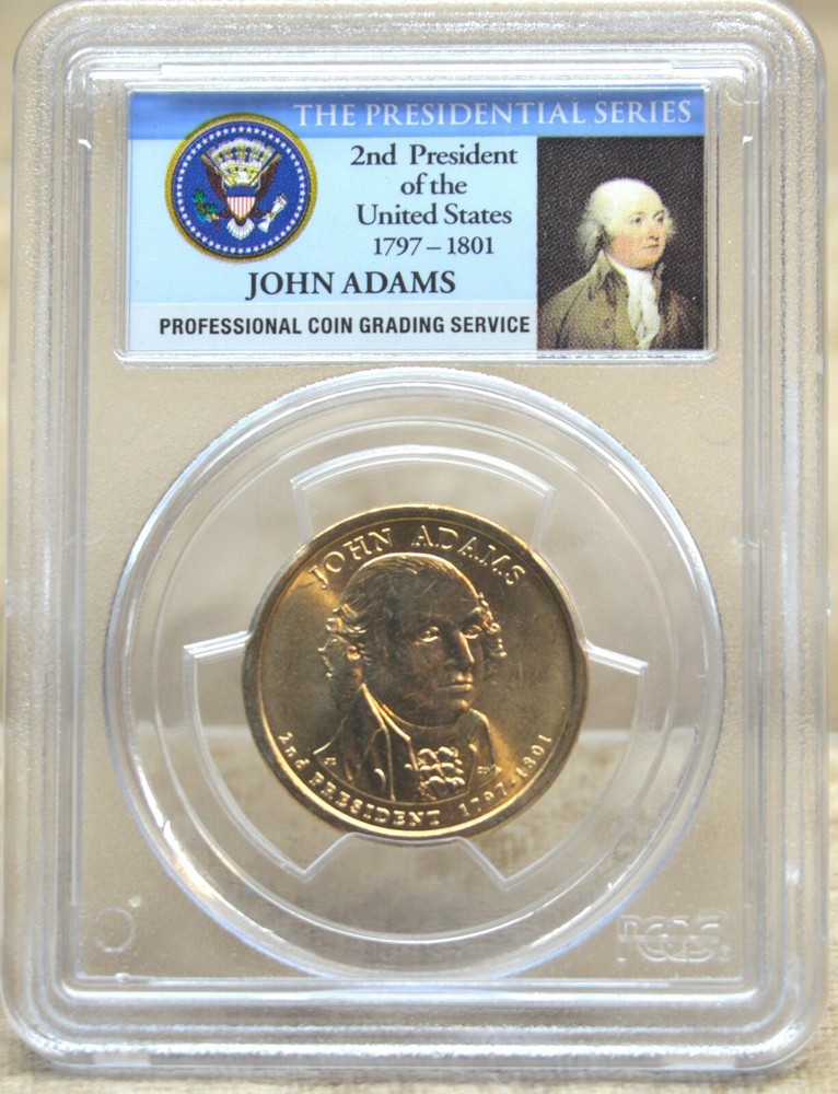 2007-D $1 JOHN ADAMS PCGS MS64 POSITION A FIRST STRIKE