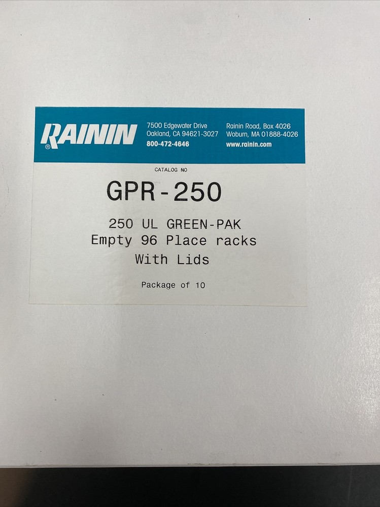 Rainin Pipette Tip Rack 50 Empty Racks for 96 Tip Refills