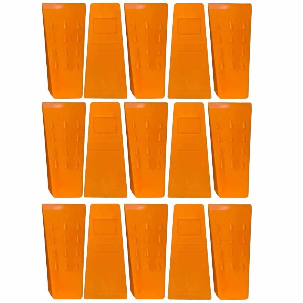 15 Pack 5.5" Tree Felling Wedge Logging Bucking Falling ABS Plastic (Orange)