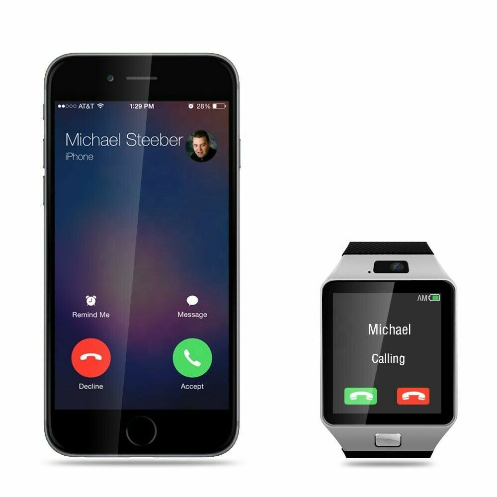 Bluetooth Smart Watch w/Camera Waterproof Phone Mate For Android Samsung iPhone