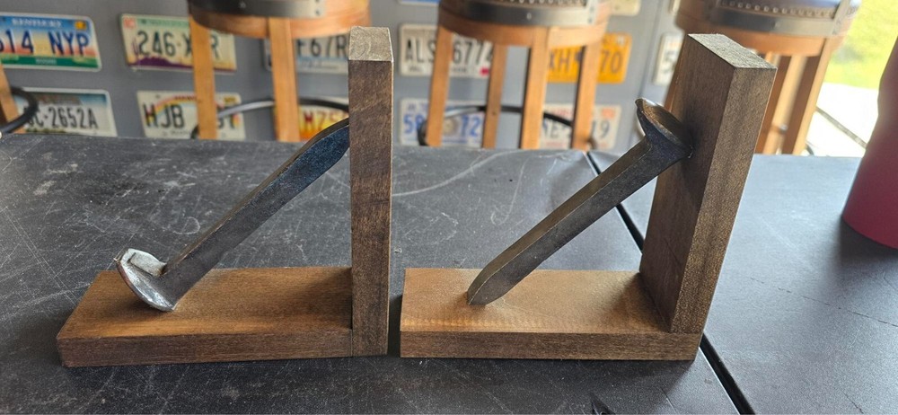 BNSF Railway 10th Anniversary Spike Bookends
