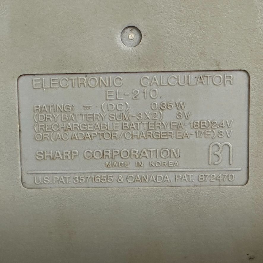 Vintage Sharp ELSI Mate EL-210 Calculator TESTED & WORKING
