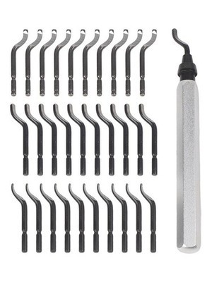 Metal Hand Deburring Tool Kit With 31 Blades For Multiple Material Applications