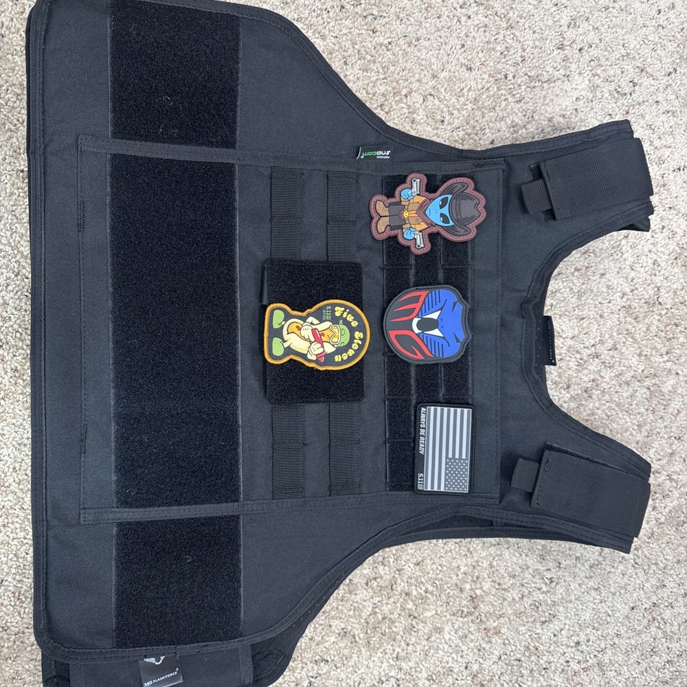 Great Budget Plate Carrier Mgflashforce Black With Adjustable Straps