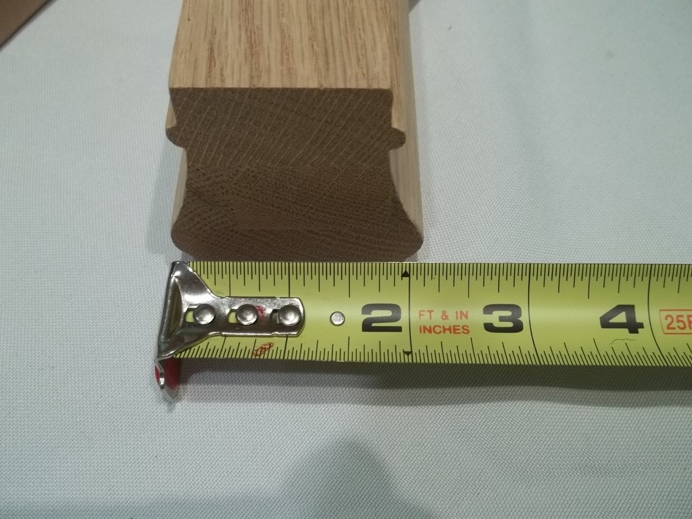 Solid oak 7021 handrail fitting 135 level quarter turn cap