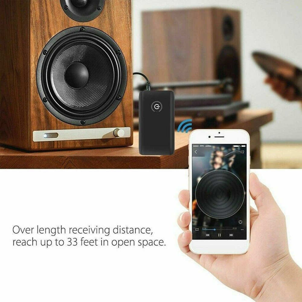 Bluetooth 5.0 Transmitter Receiver 2 IN 1 Wireless Audio 3.5mm Jack Aux Adapter