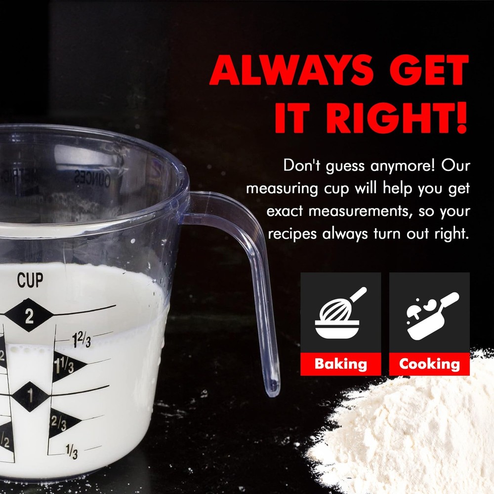 Chef Craft Select Plastic Measuring Cup, 2 Clear 2