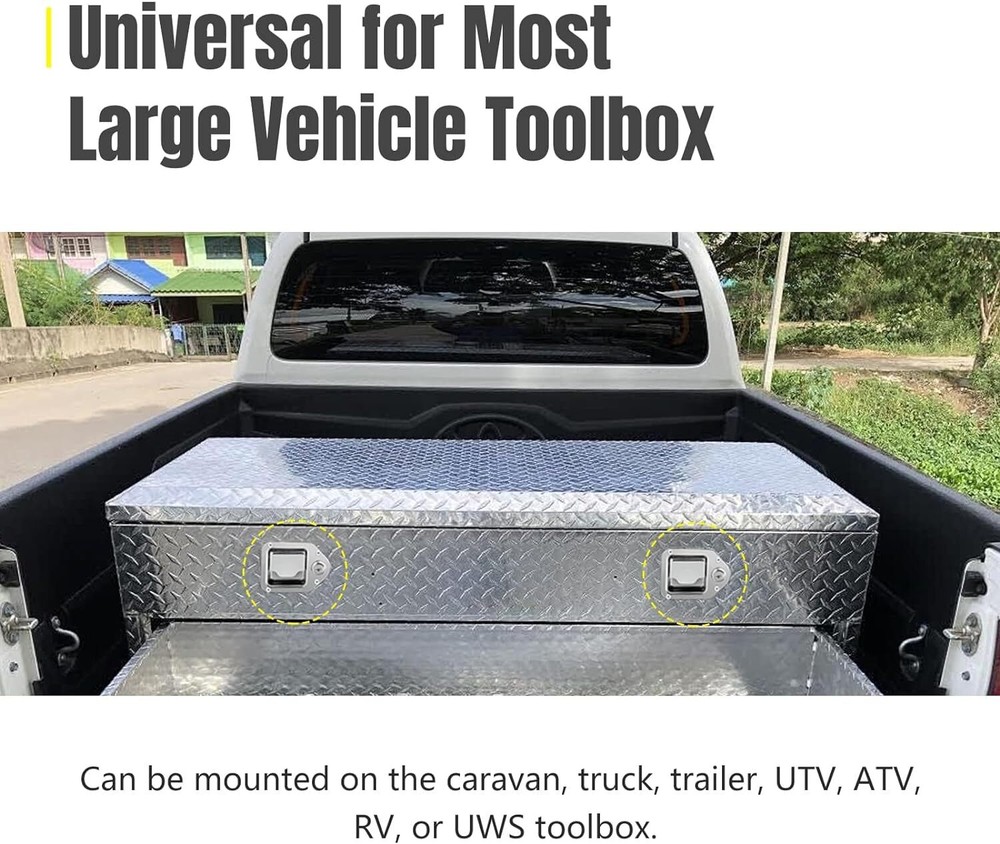 2Pcs Truck Tool Box Latch Toolbox Paddle Lock Replacement Handle Stainles