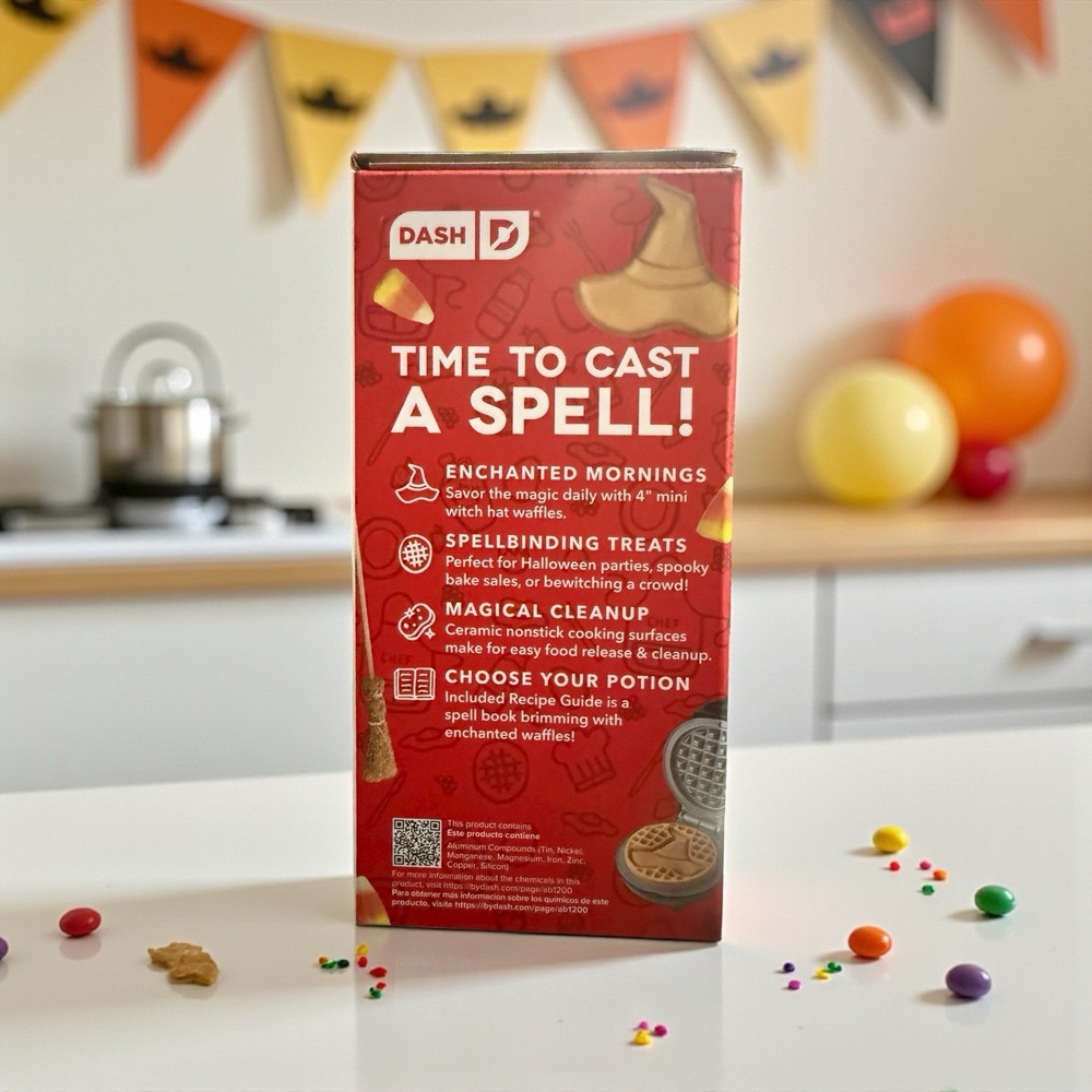 Dash Ready To Decorate Witch Hat Mini Waffle Maker