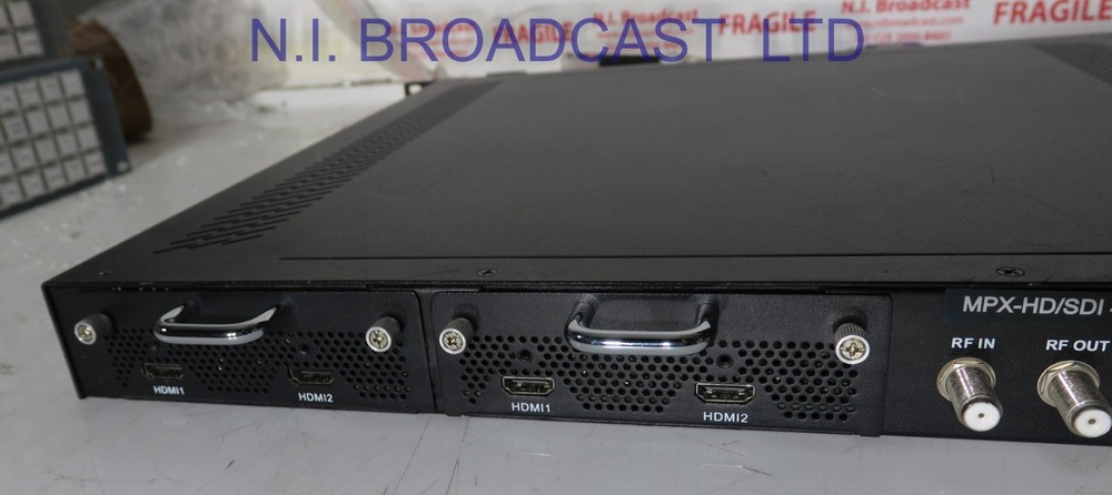 Taylor encoder modulator with 4x HDMI inputs, ASI in / out, RF in / out, mpeg4 e