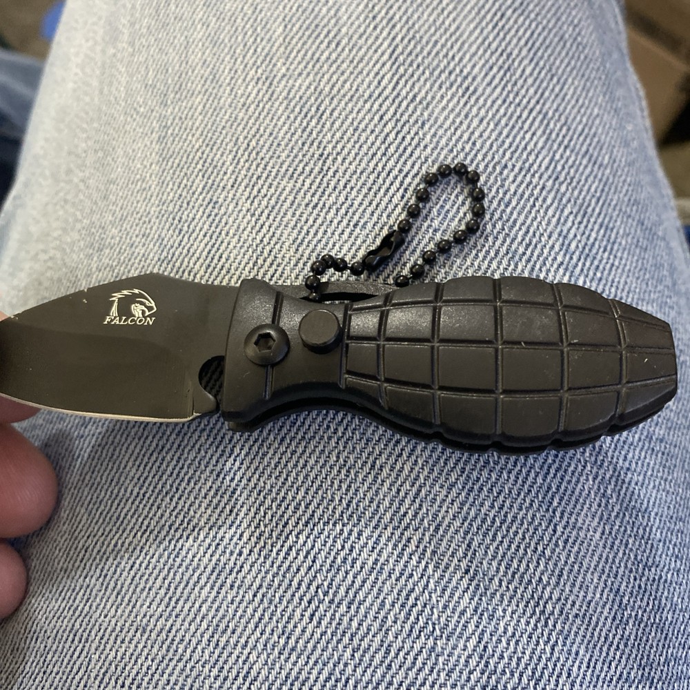 Falcon Black "Grenade" Folding Pocketknife