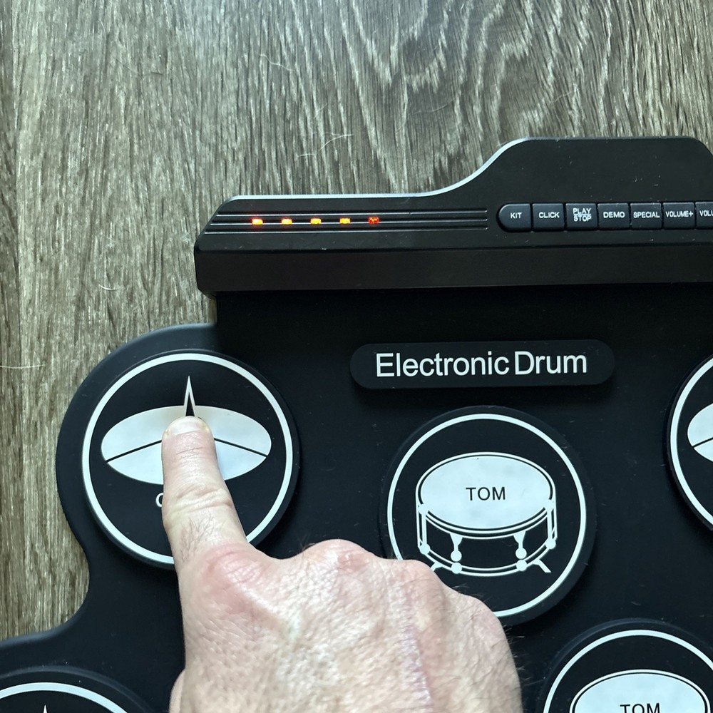 Drum Set Practice Pad Electronic Drum Pad With Pedals - Tested Works