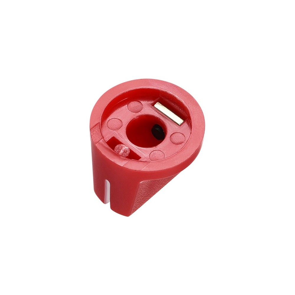 10Pcs 6.4mm Shaft Hole Pedal Knobs Pointer Control Knobs with Set Screw Red