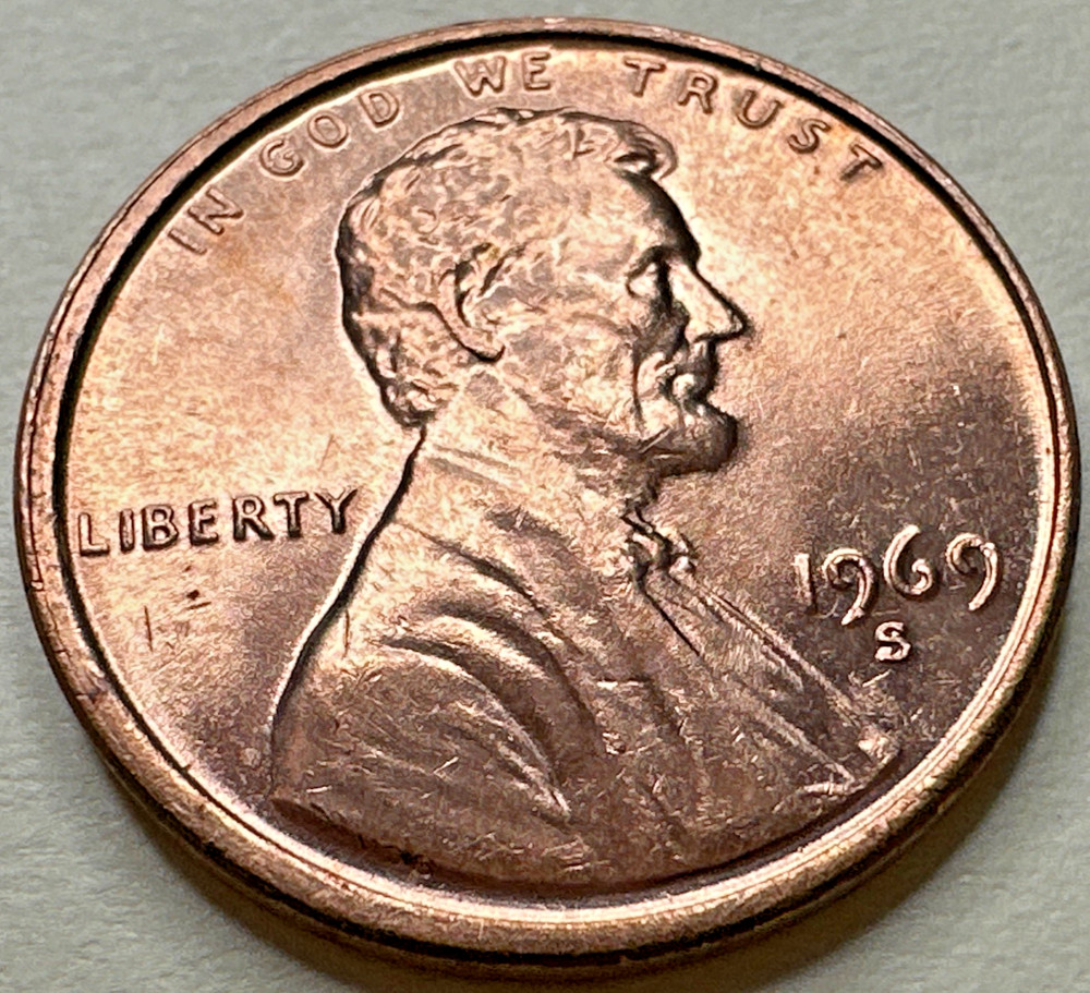 1969 S Lincoln Memorial Cent 1C 2057X