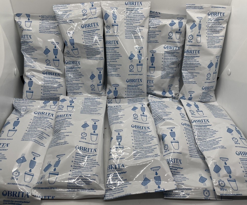 10 pack Brita Refillable Filter Refill Packs OB07 **NEW SEALED**