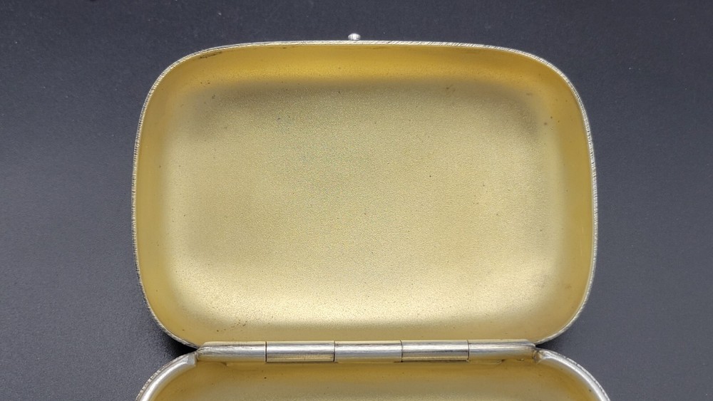 Antique Sterling Silver Engraved Floral Soap Case