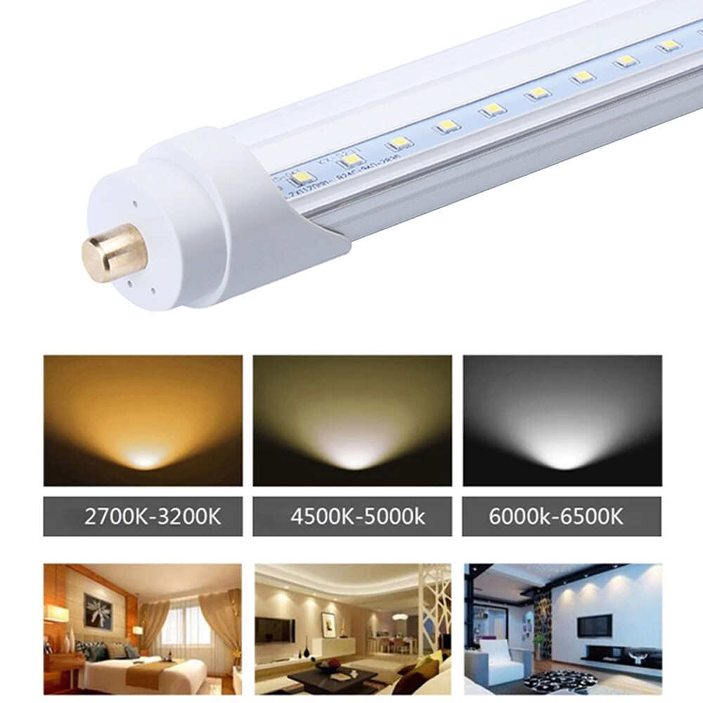 T8 FA8 Single Pin 8' Led Tube Light Bulbs 45W 8 FT Led Shop Light 5000K 6000K