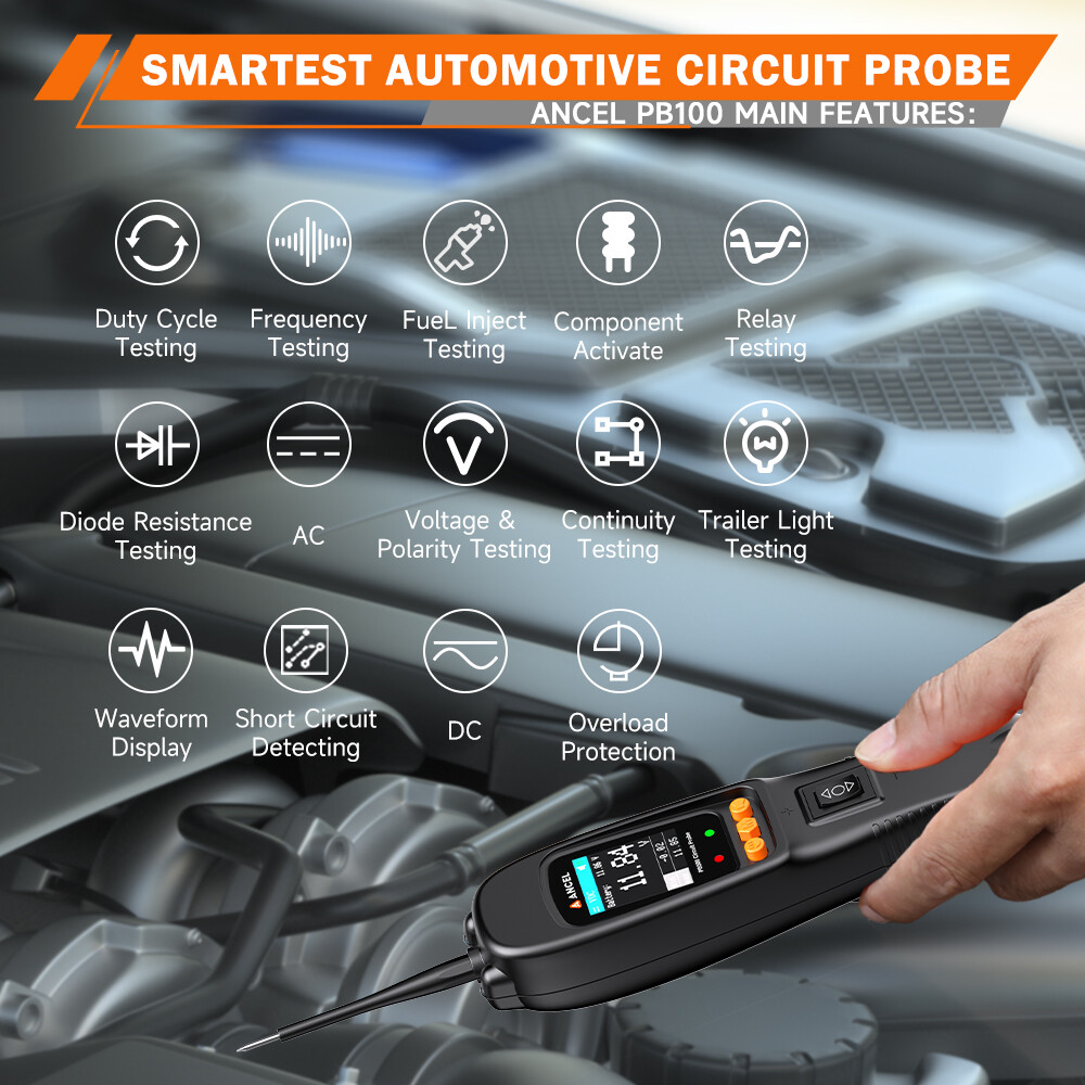 Ancel PB500 12V&24V PowerScan Circuit Electrical Power Tester Scanner Tool