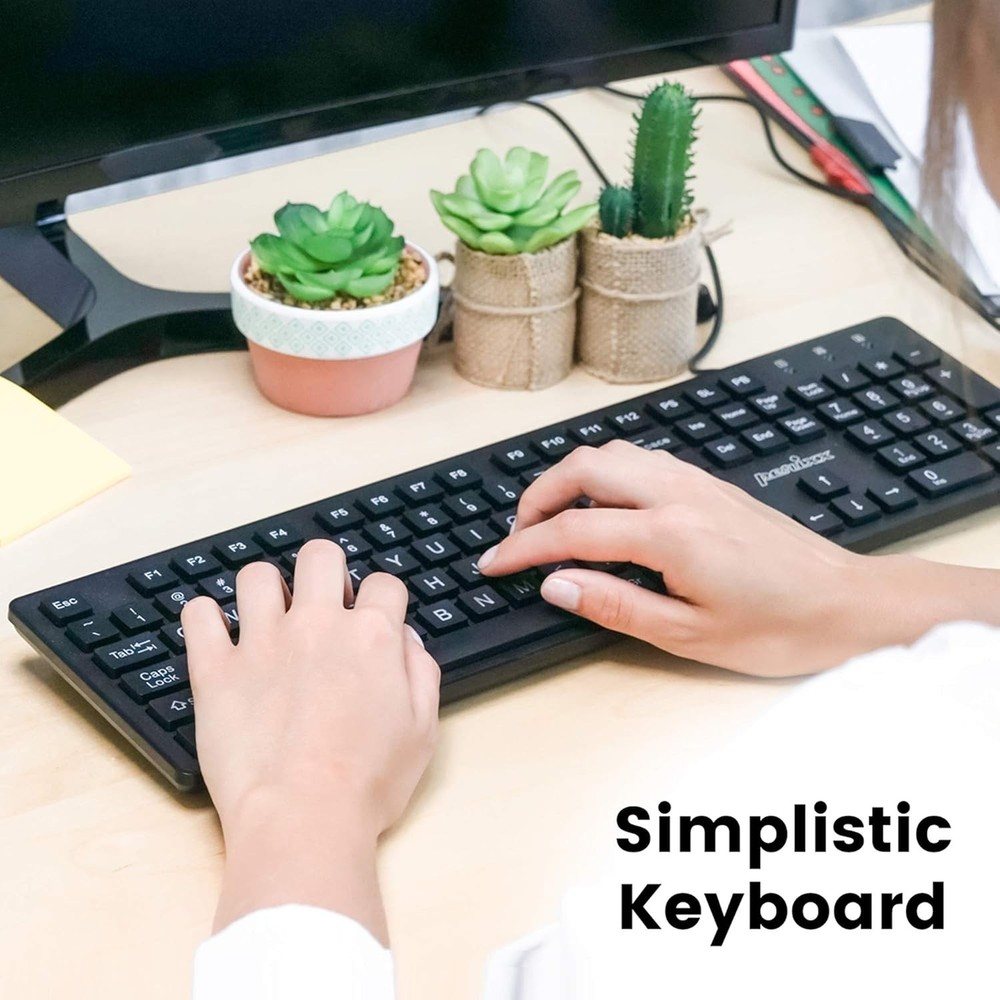 Comfortable USB Keyboard with White LED Backlighting and Large Print Keys