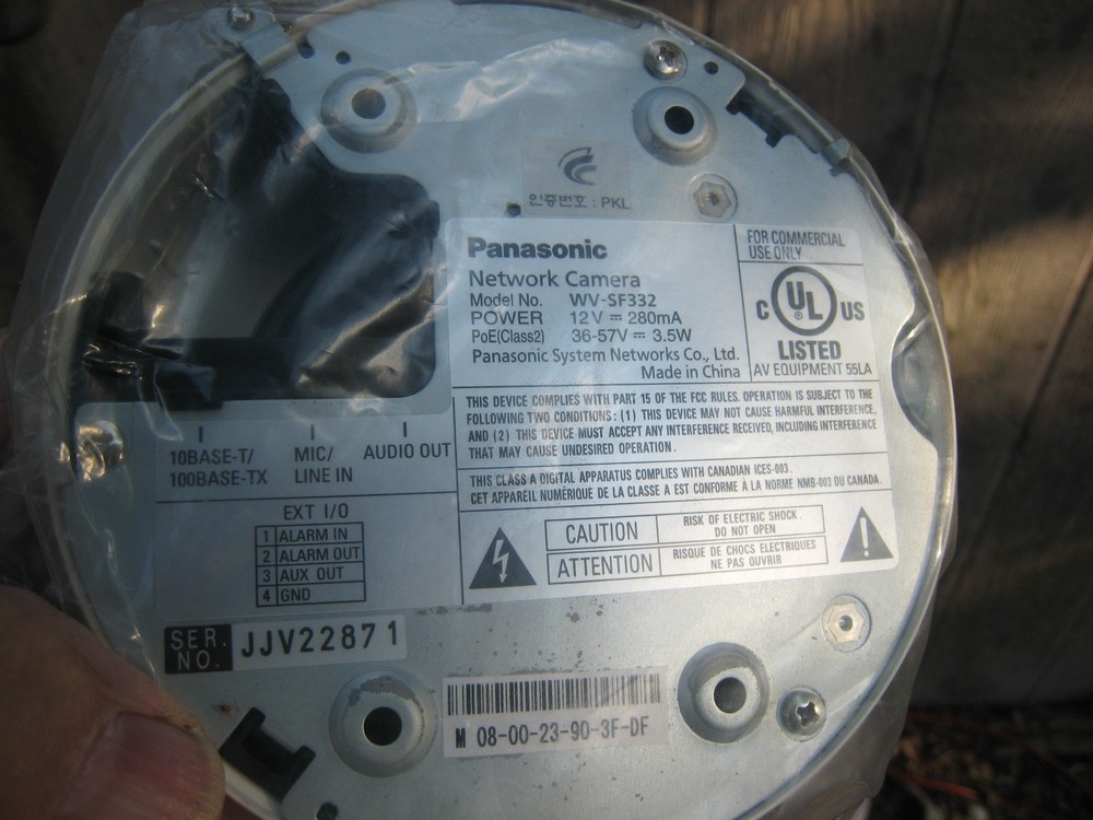 Panasonic WV-SF342 Vandal Resistant Fixed Network Dome Camera - NEW-NO BOX
