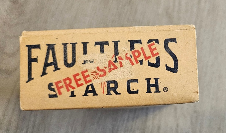 Vintage Faultless Starch sample box 6 oz. full unopened