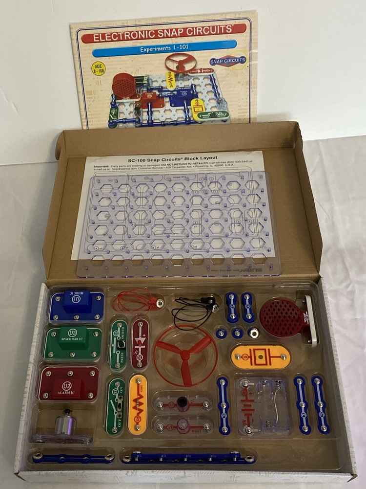 ELENCO Snap Circuits Jr 100 Experiments Electronics Discovery Kit Complete SC100