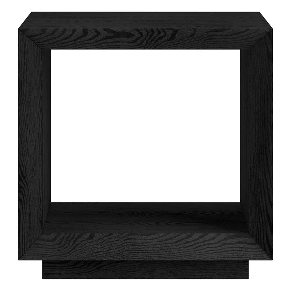 Henn&Hart 22" Modern MDF Engineered Wood Side Table in Black Grain