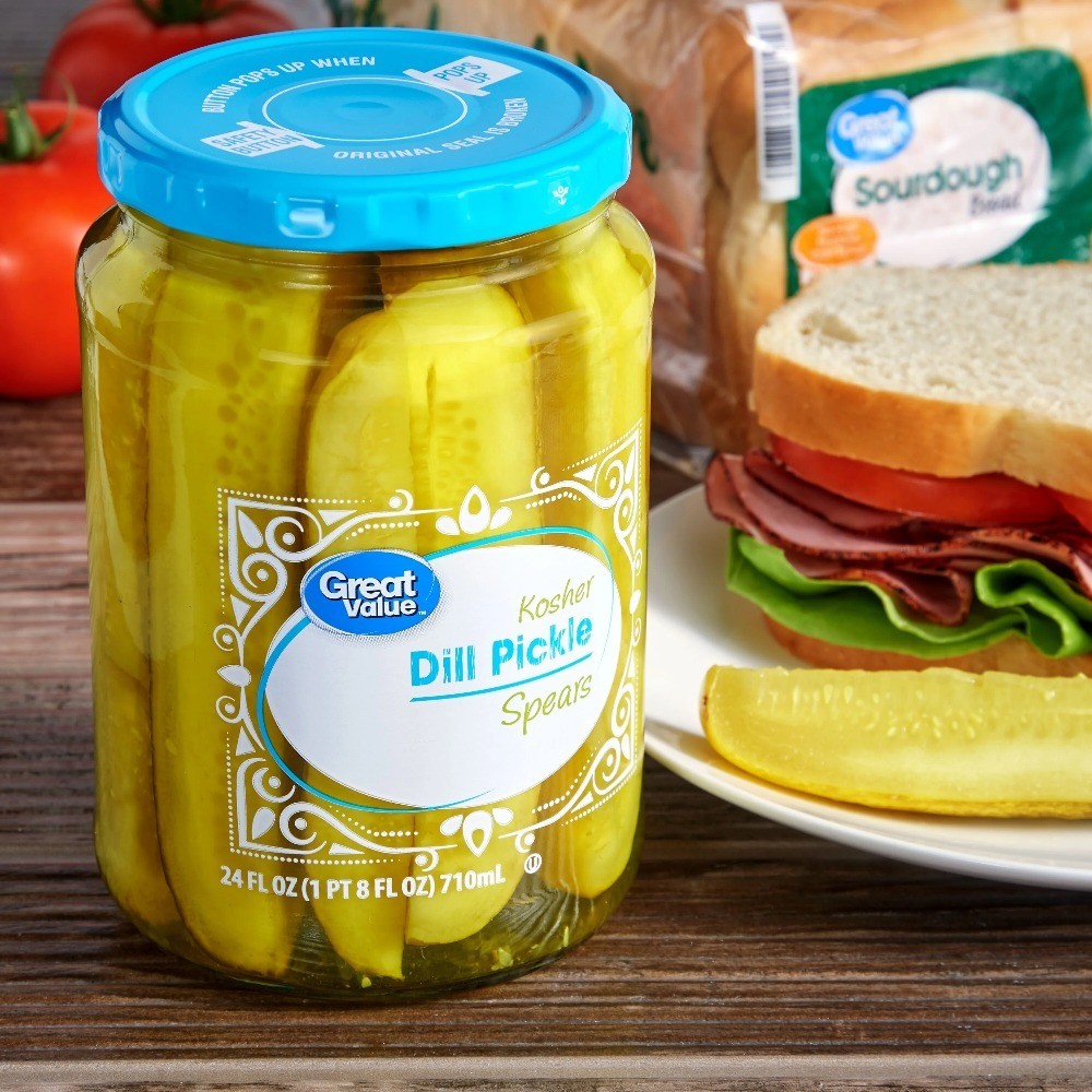 (6 pack) Kosher Spears Dill Pickle Fresh Pack, 24 fl oz Jar
