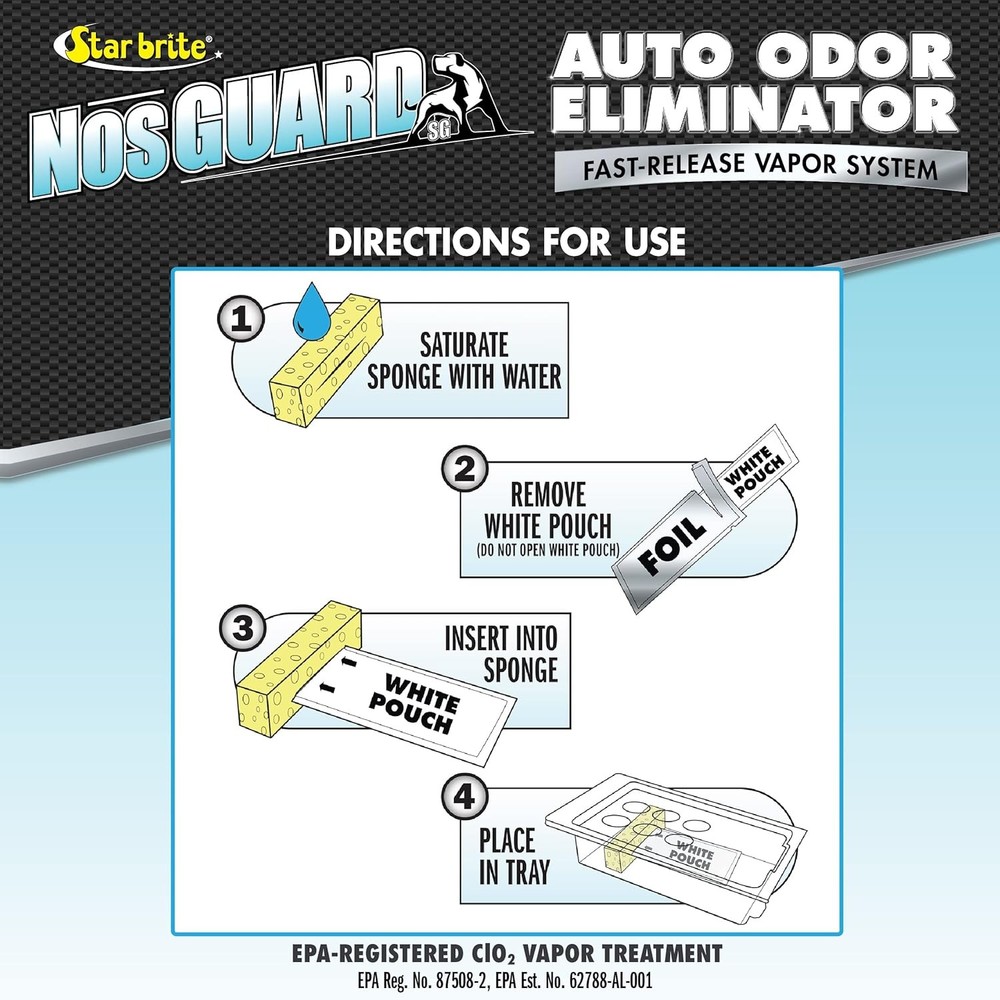 STAR BRITE Auto Odor Eliminator, Fast Release Vapor System Multicolor
