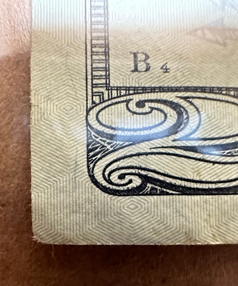 $20 BILL INK ERROR RARE