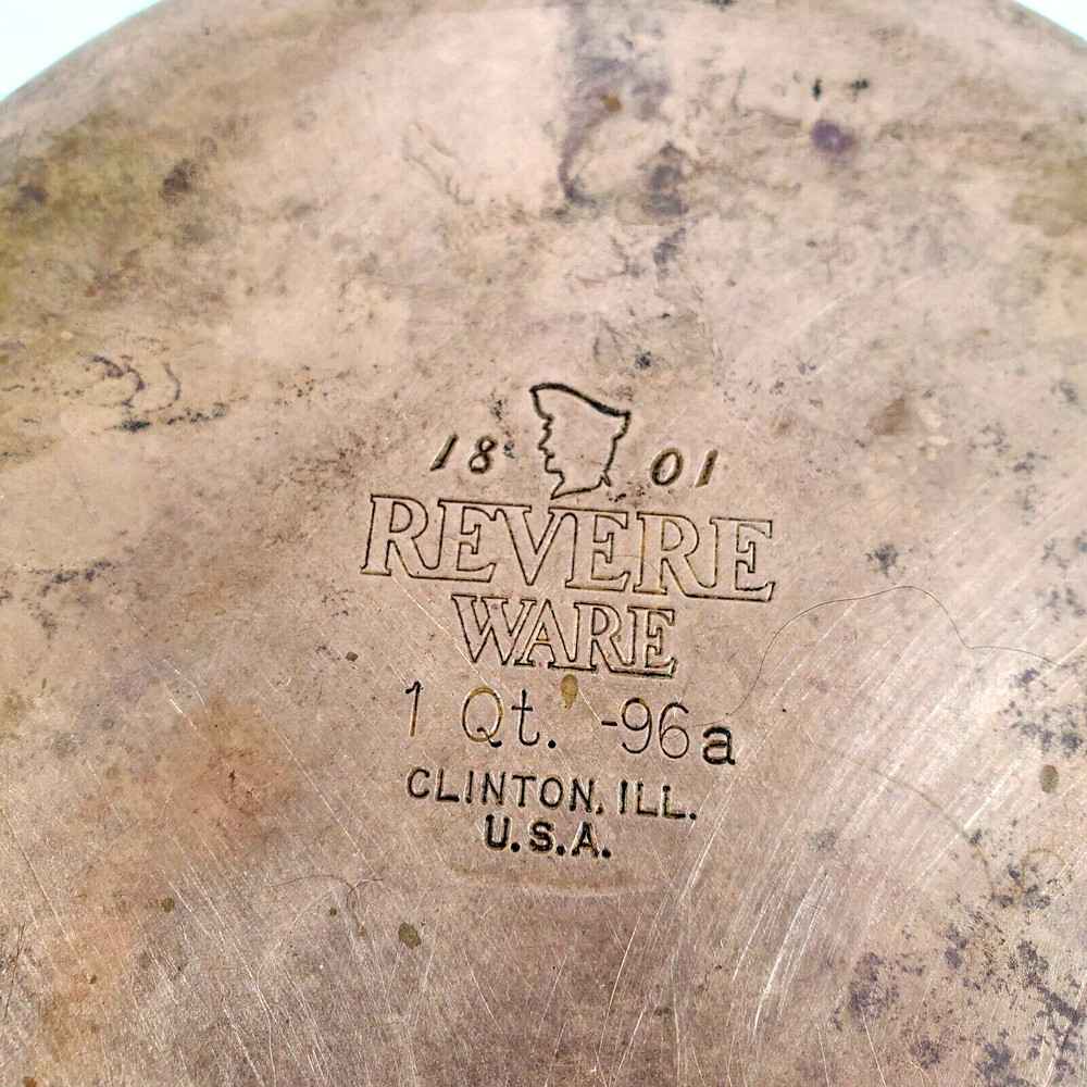 Revere Ware 1 Quart Pan No Lid Copper Bottom Clinton Ill.