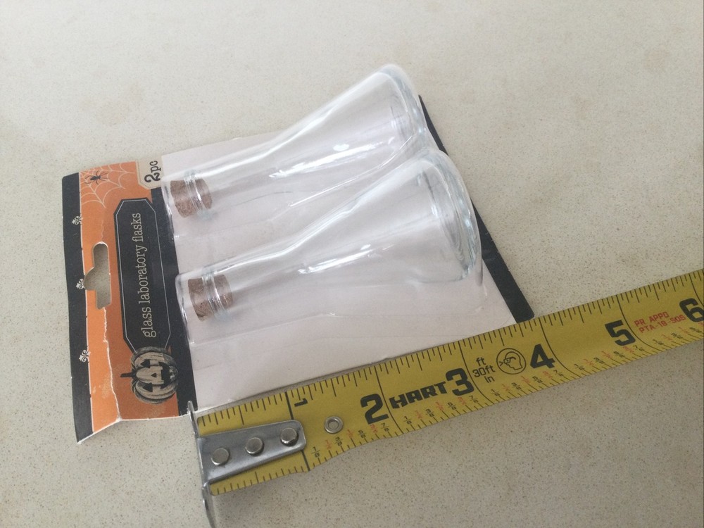 Glass Laboratory Flasks. Halloween. Decorative Pieces.
